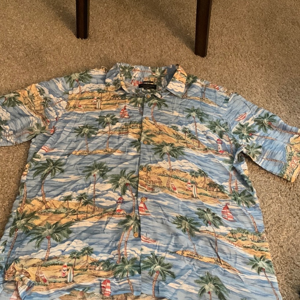 Mens button down beach shirt